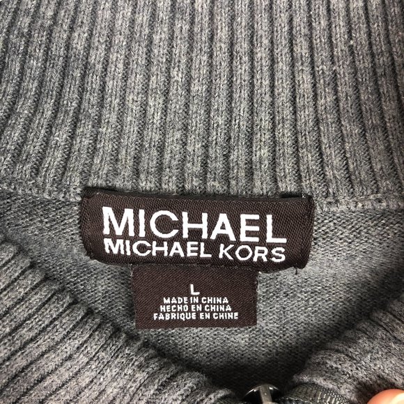 MICHAEL Michael Kors 100% Cotton Sweater Gray - Picture 10 of 10